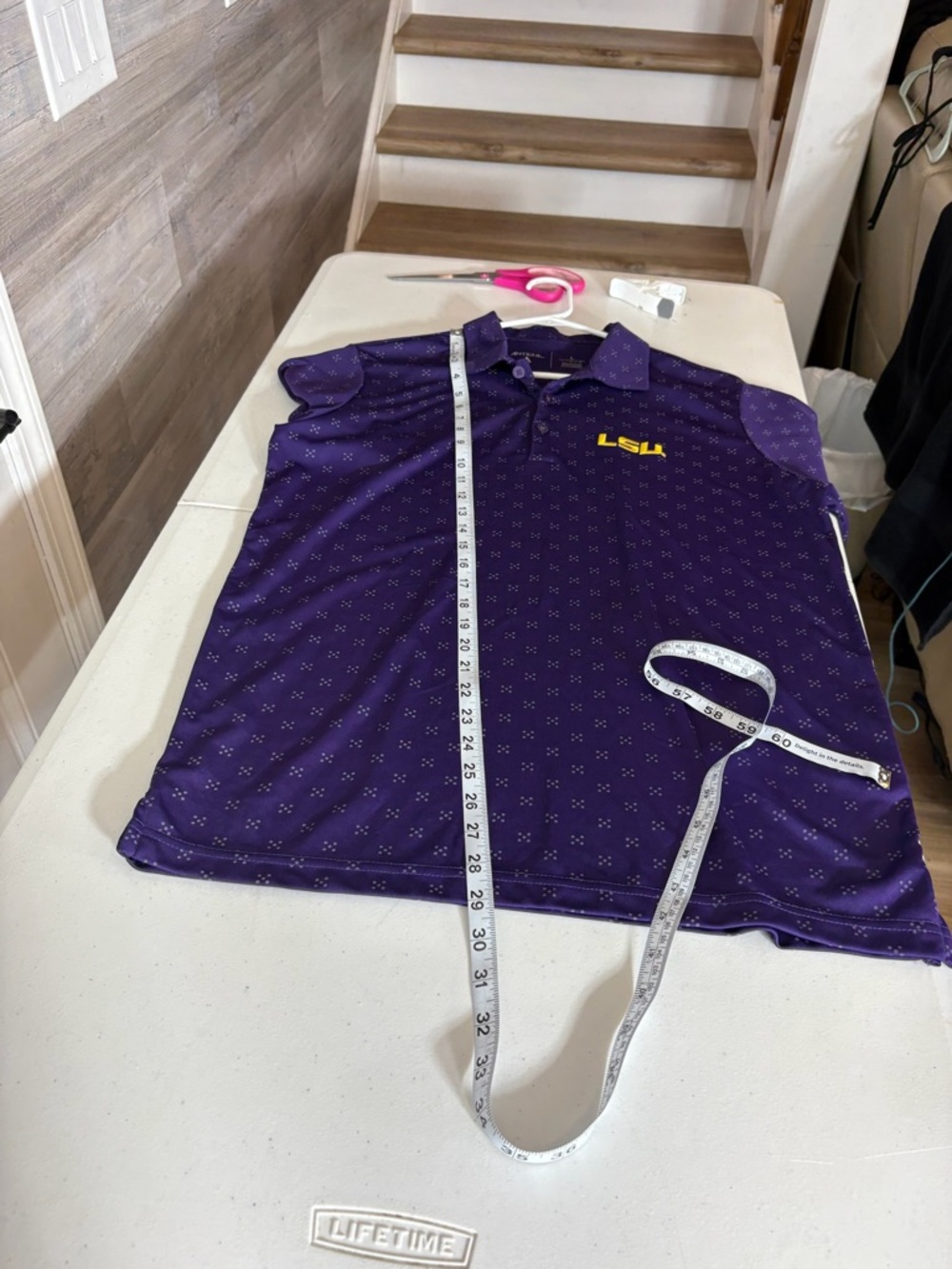 Antigua Purple Polo with Gold LSU Embroidery 1973 - Picture 11 of 12